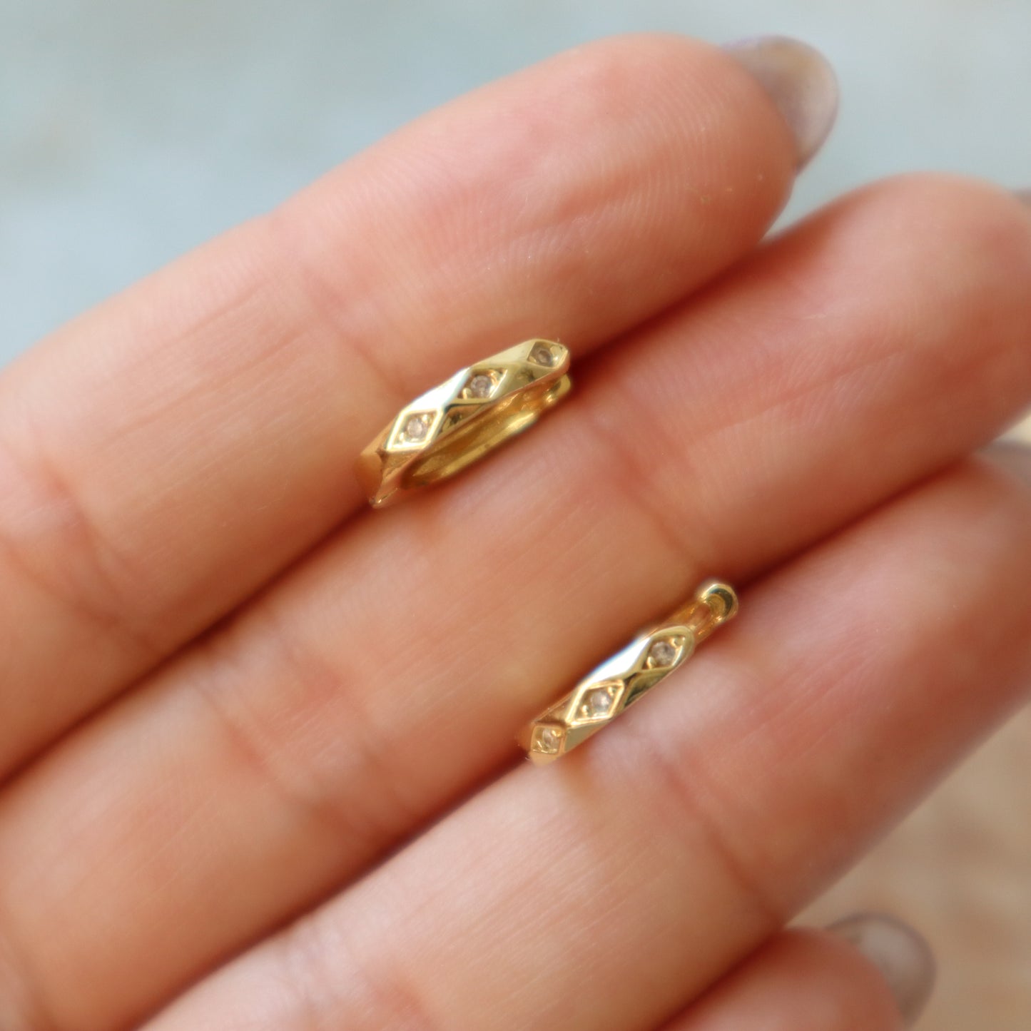 Argollas diamante