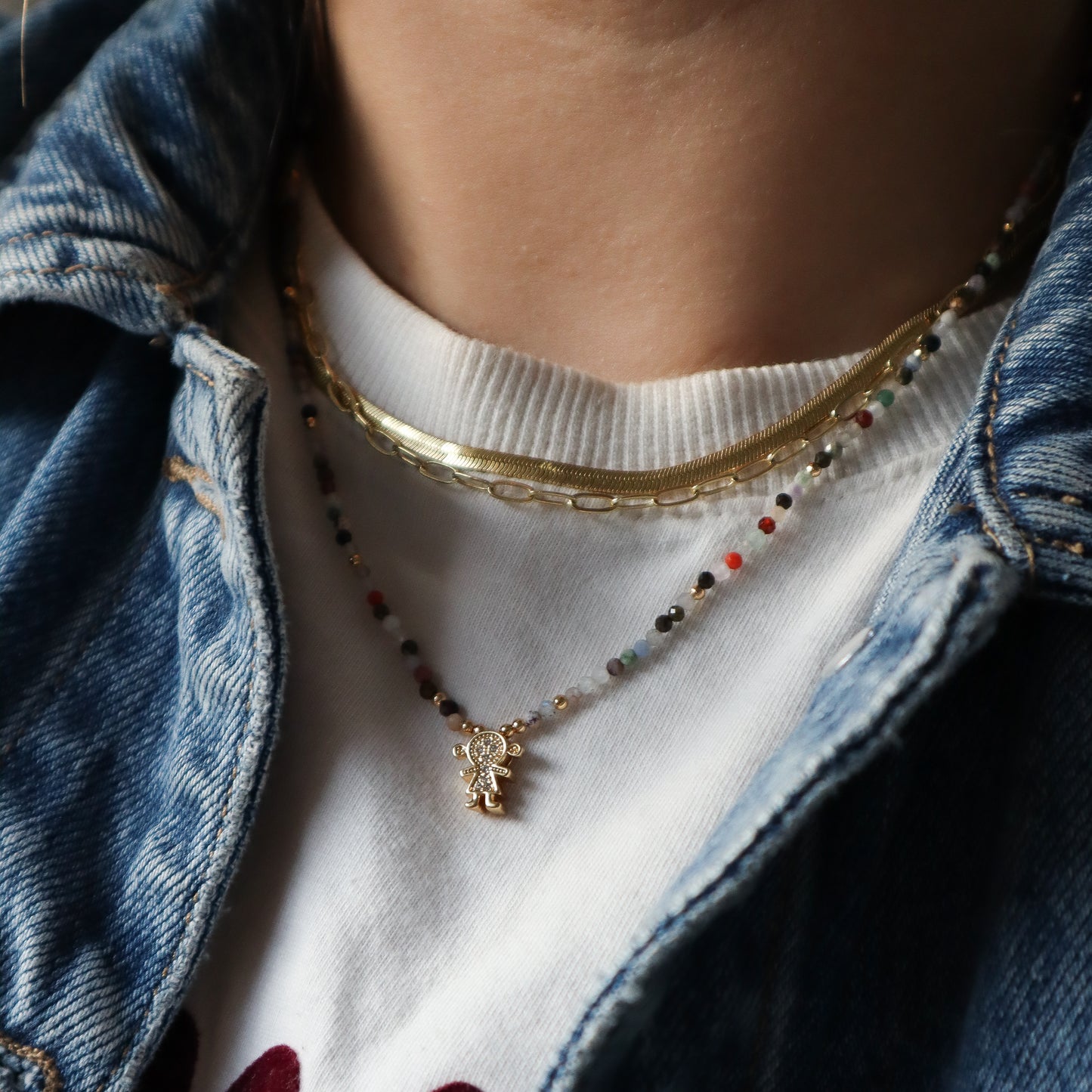 Collar Niña agata