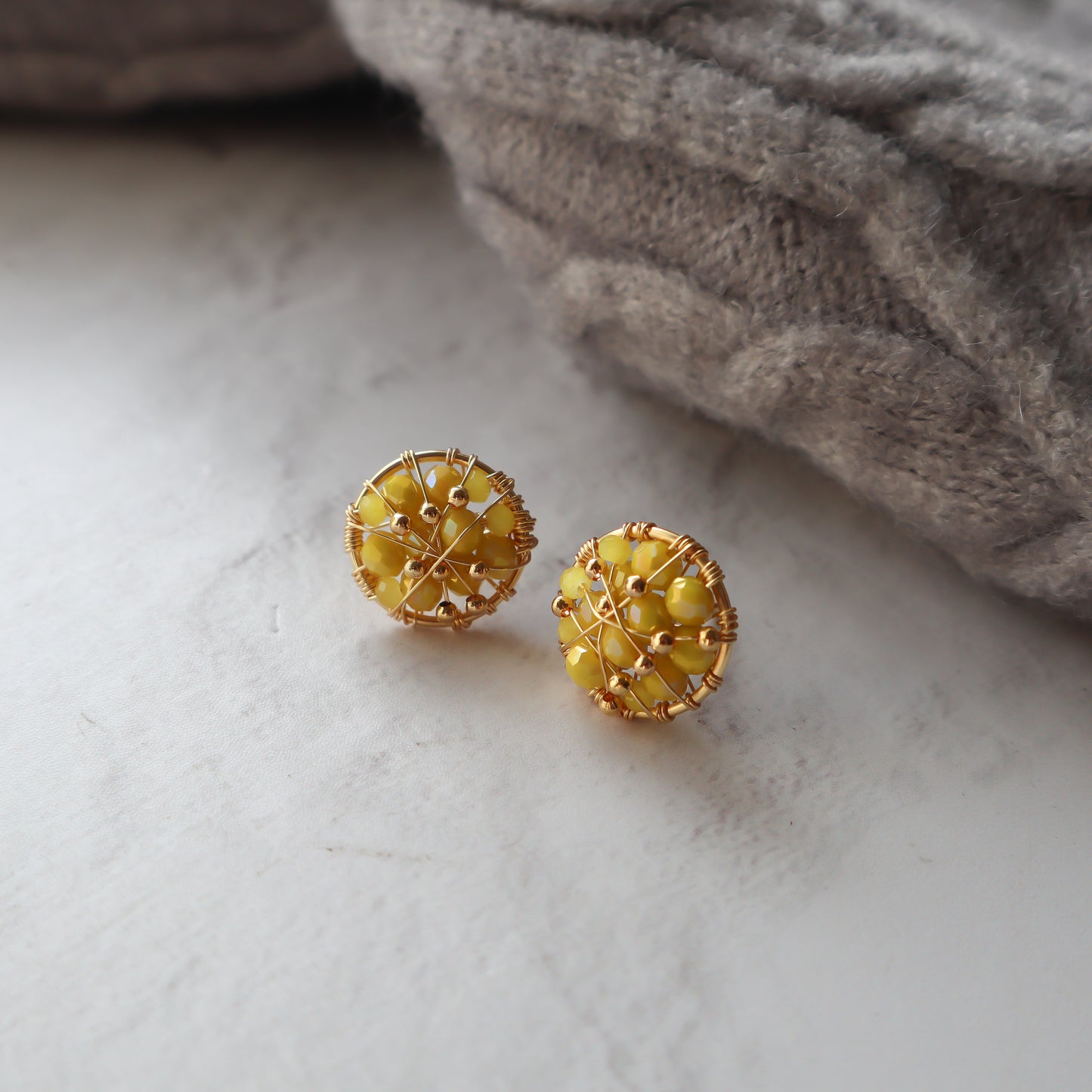 Aros Botón Gold
