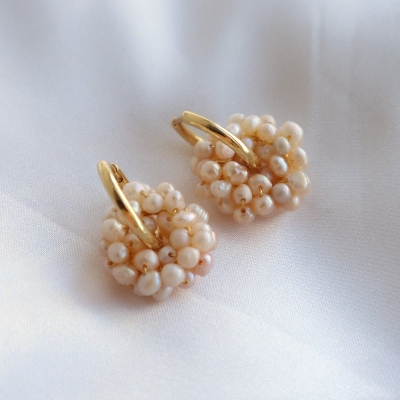 Argollas 2 en 1 Perladas