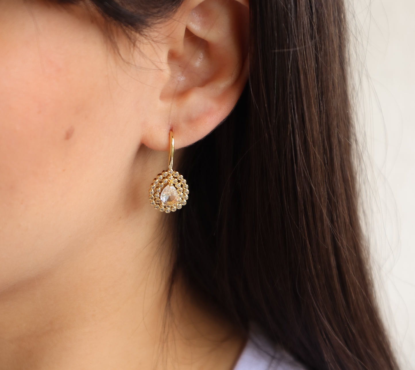 Aretes Gota brillante