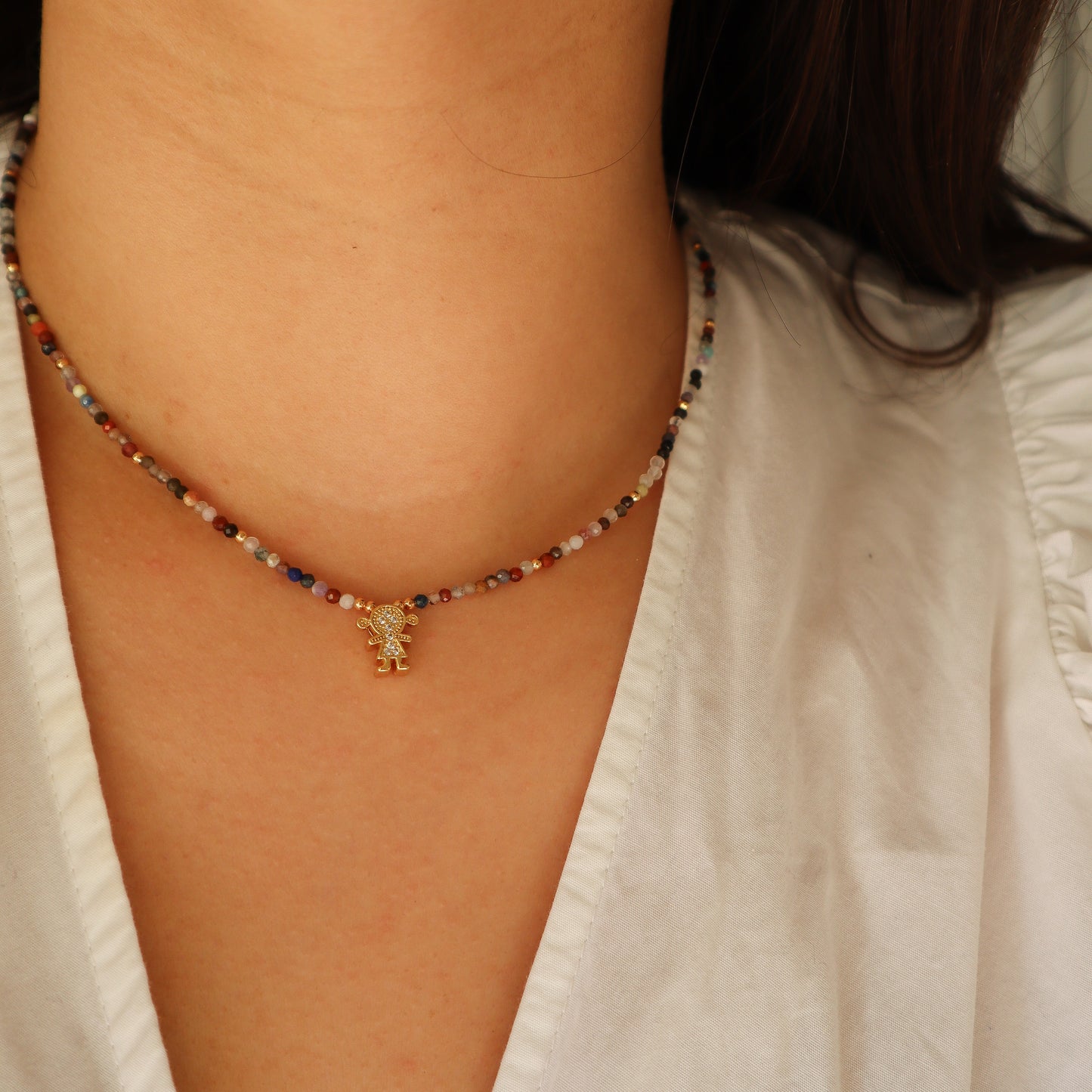Collar Niña agata