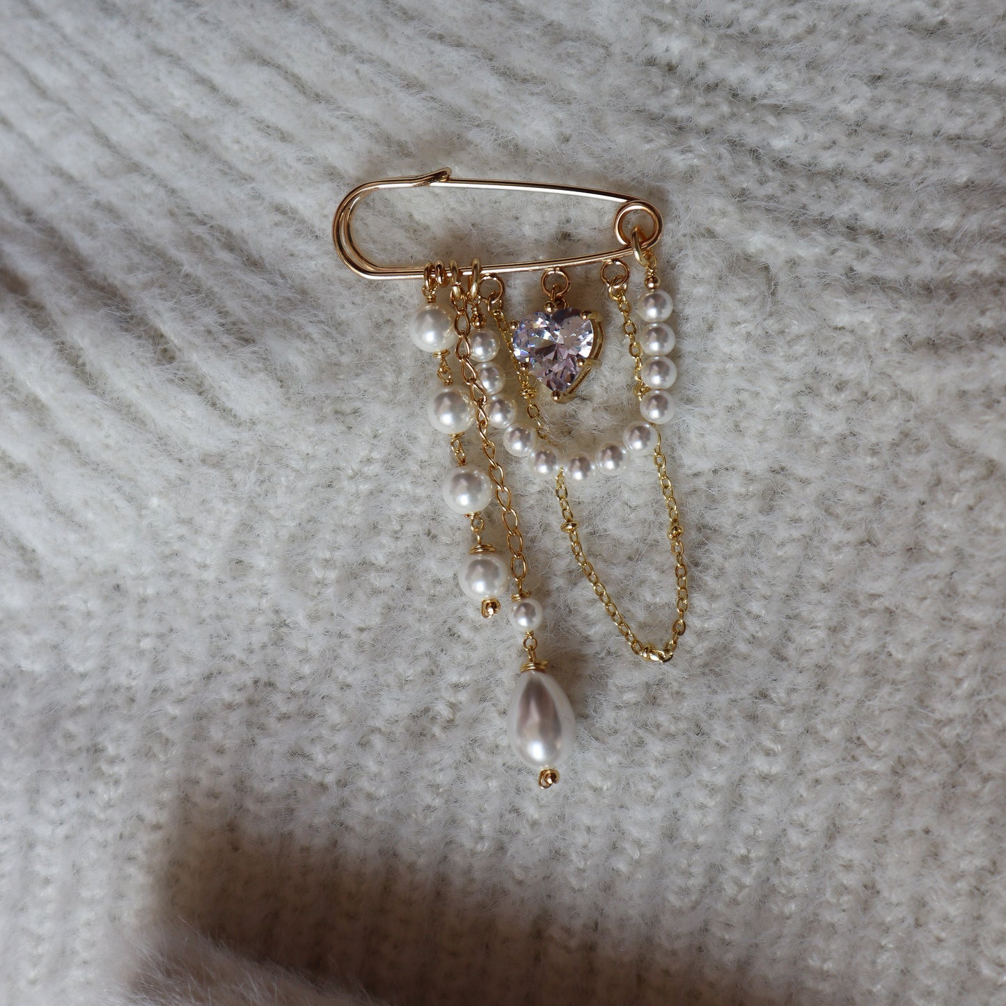 Broche Fiore perlado