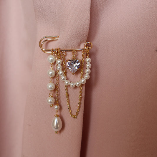 Broche Fiore perlado