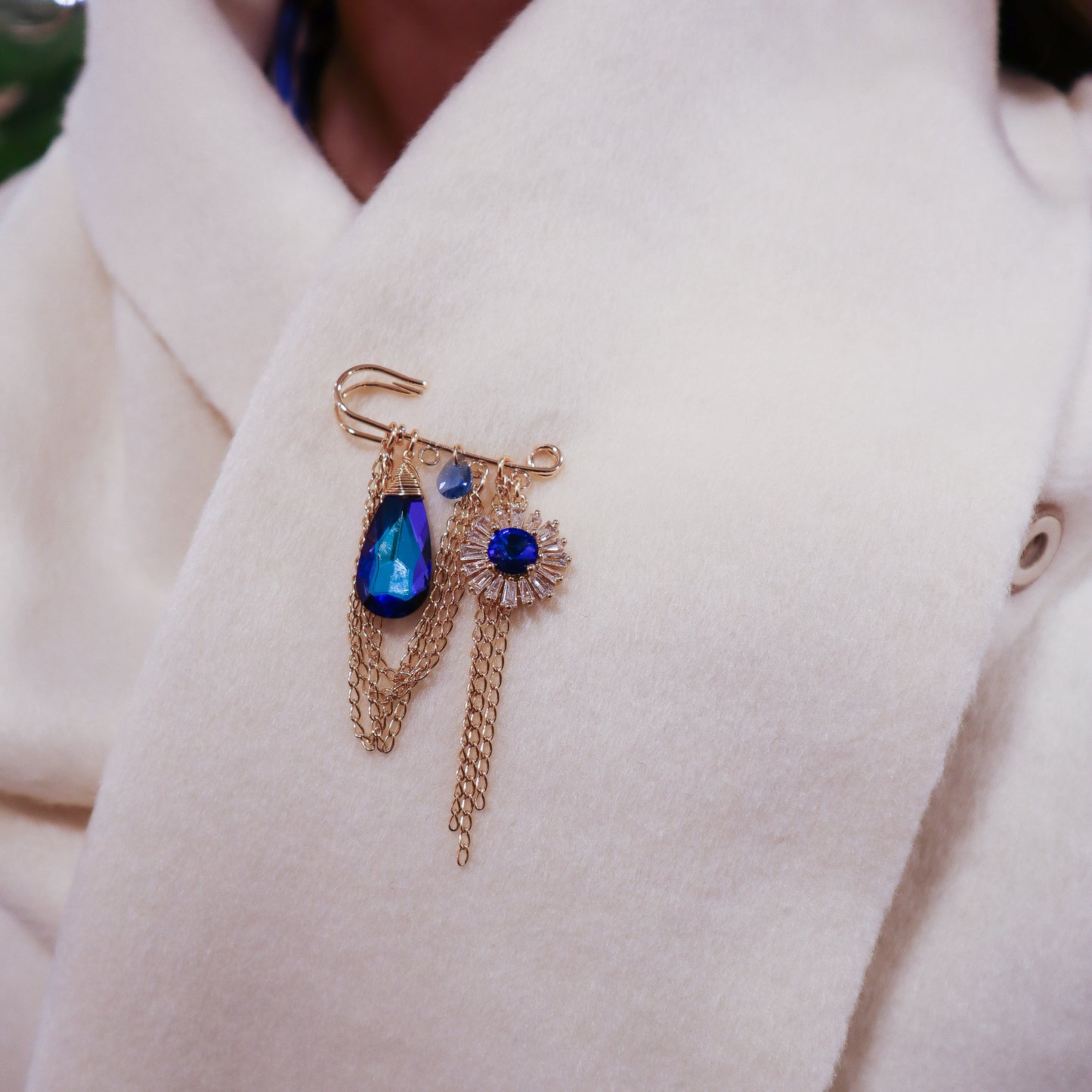 Broche Rocio Azulado
