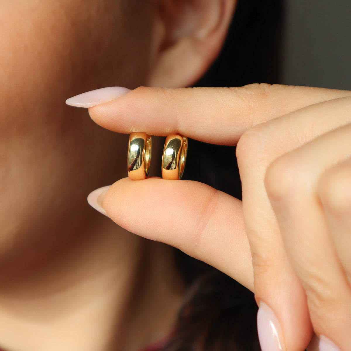 Argollas chunky redonda