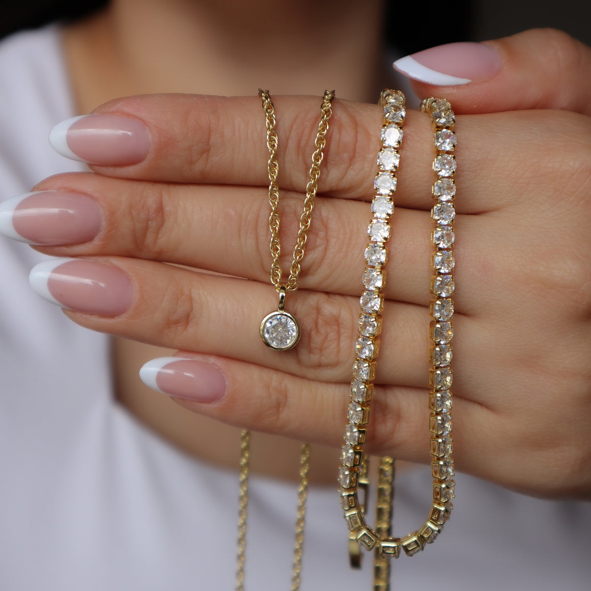 Collar Punto de luz chunky
