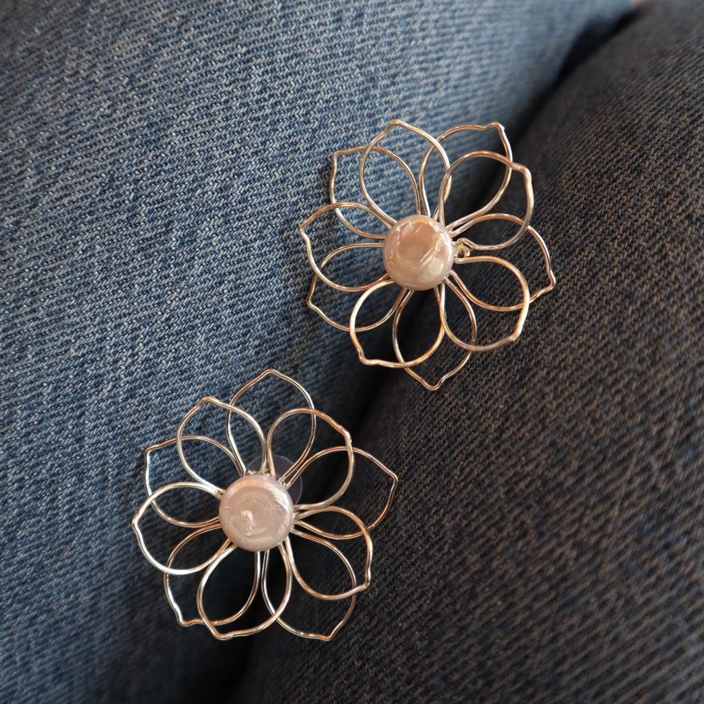 Aros Girasol Nacarados