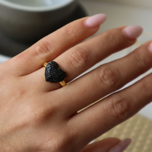 Anillo Corazón Black