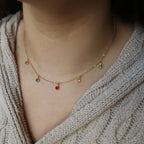 Collar circón color mix