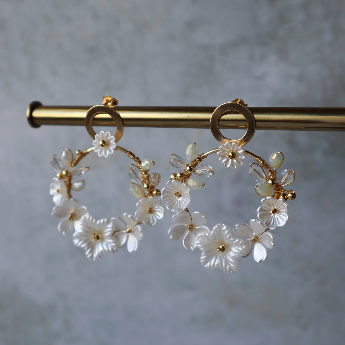Aros encanto floreado