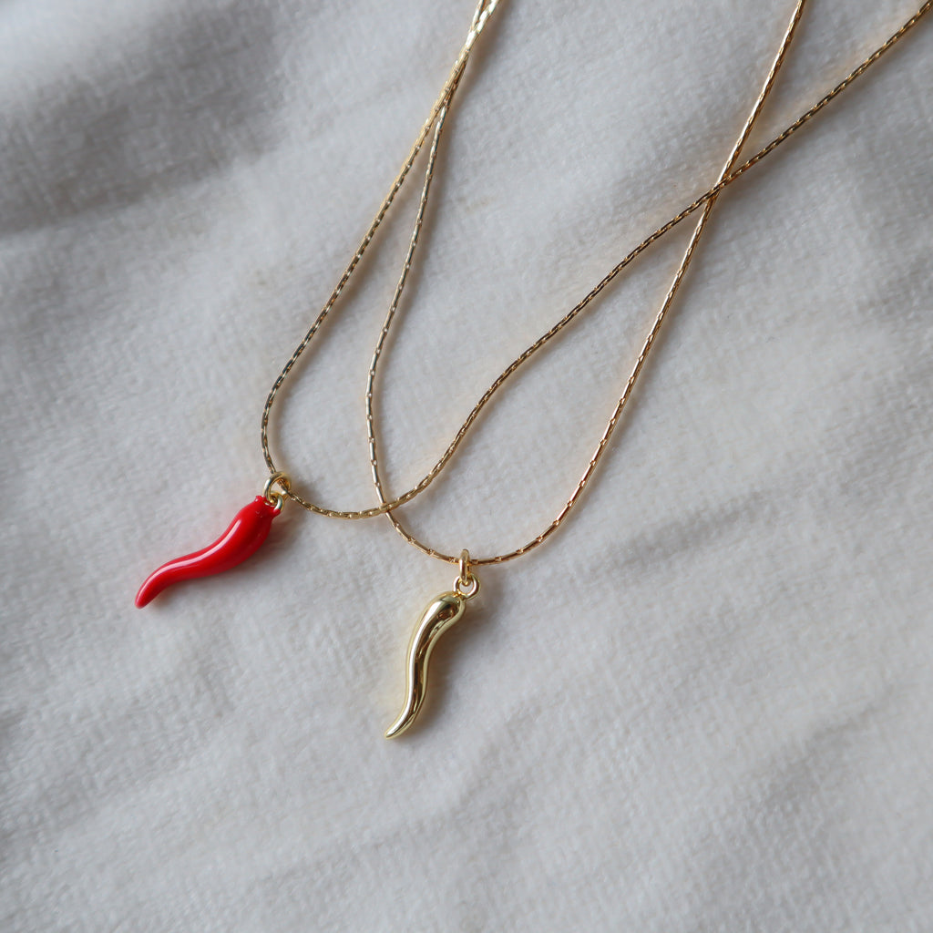 Collar Ají rojo / Gold