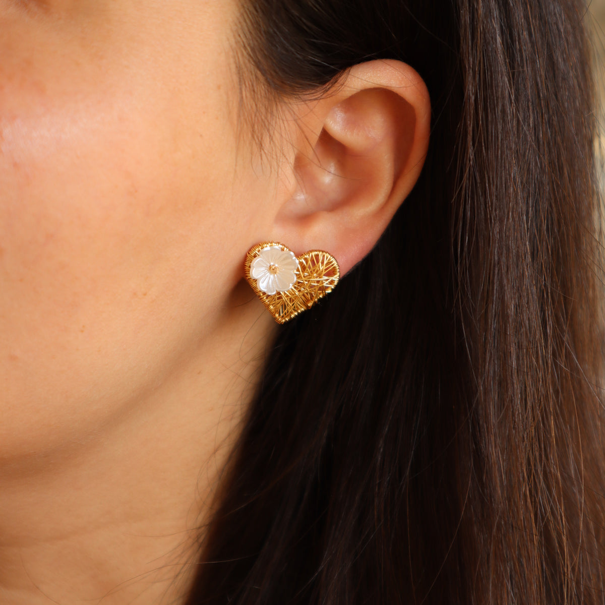Aros love floreados