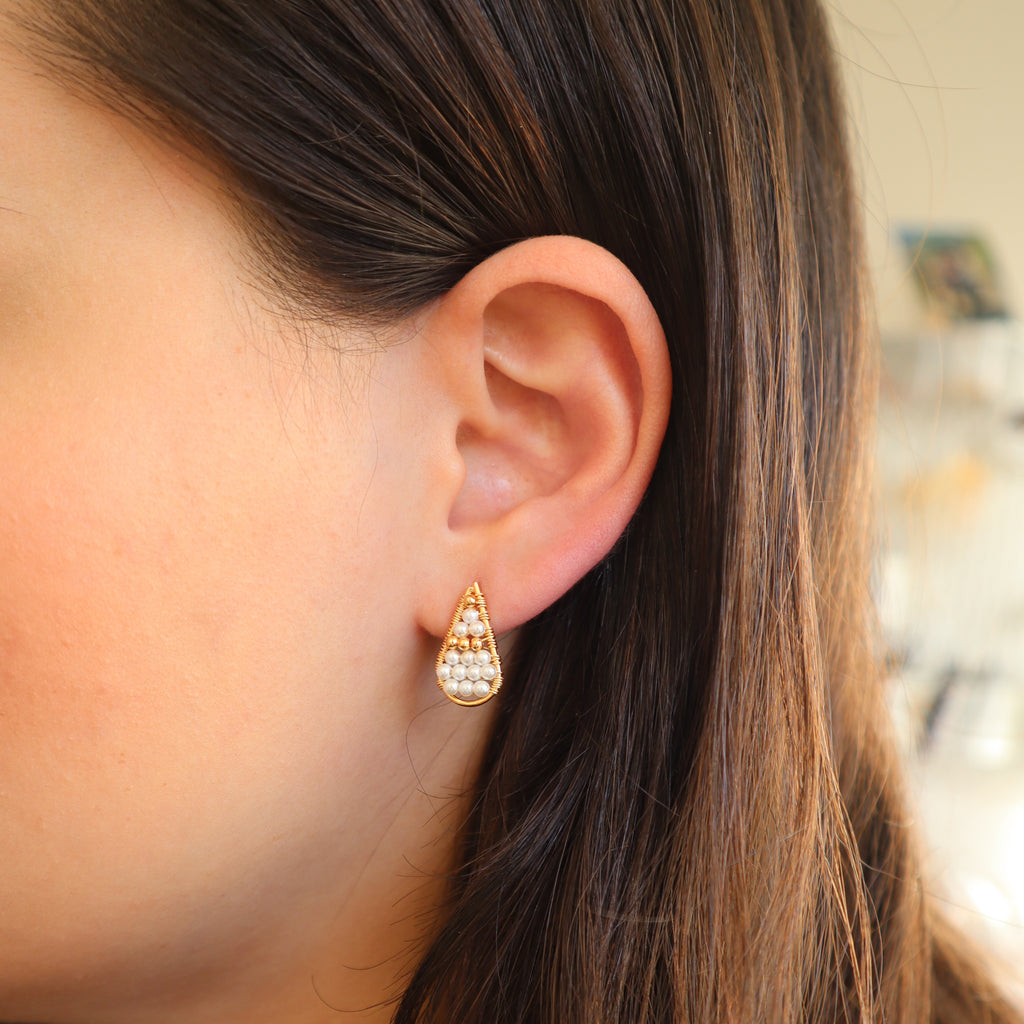 Aros gota cristal