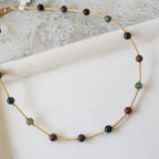 Collar agata torneado