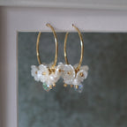 Argollas floreadas grande