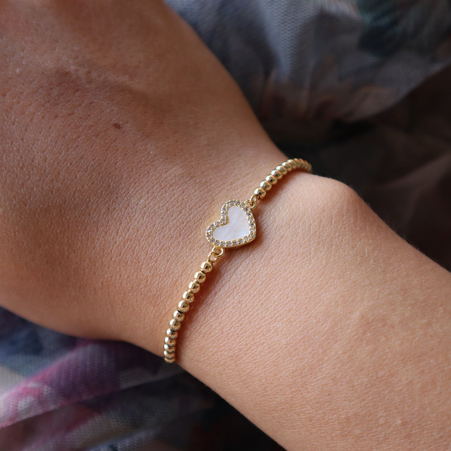 Brazalete amor nacarado