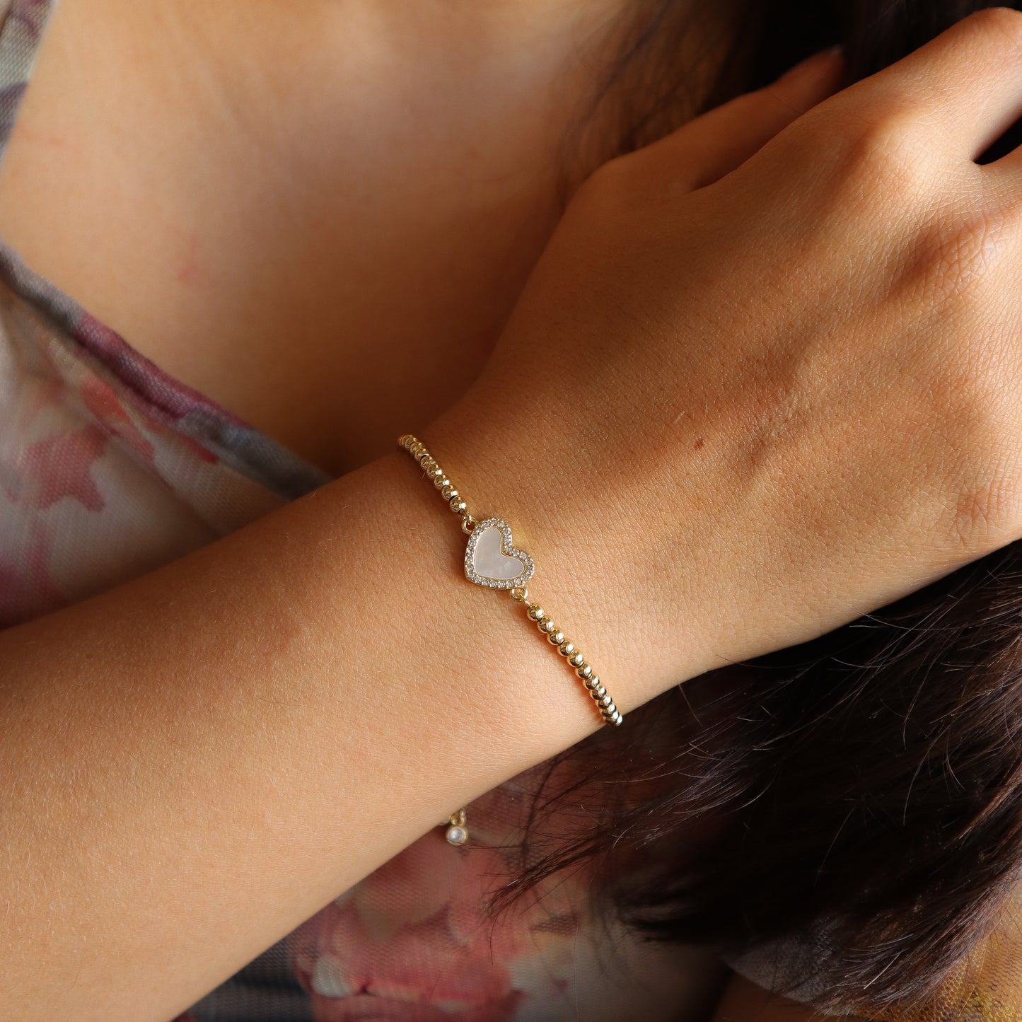 Brazalete amor nacarado