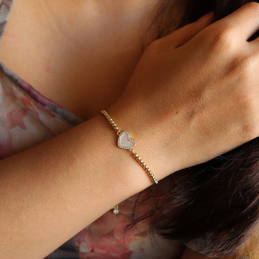 Brazalete amor nacarado