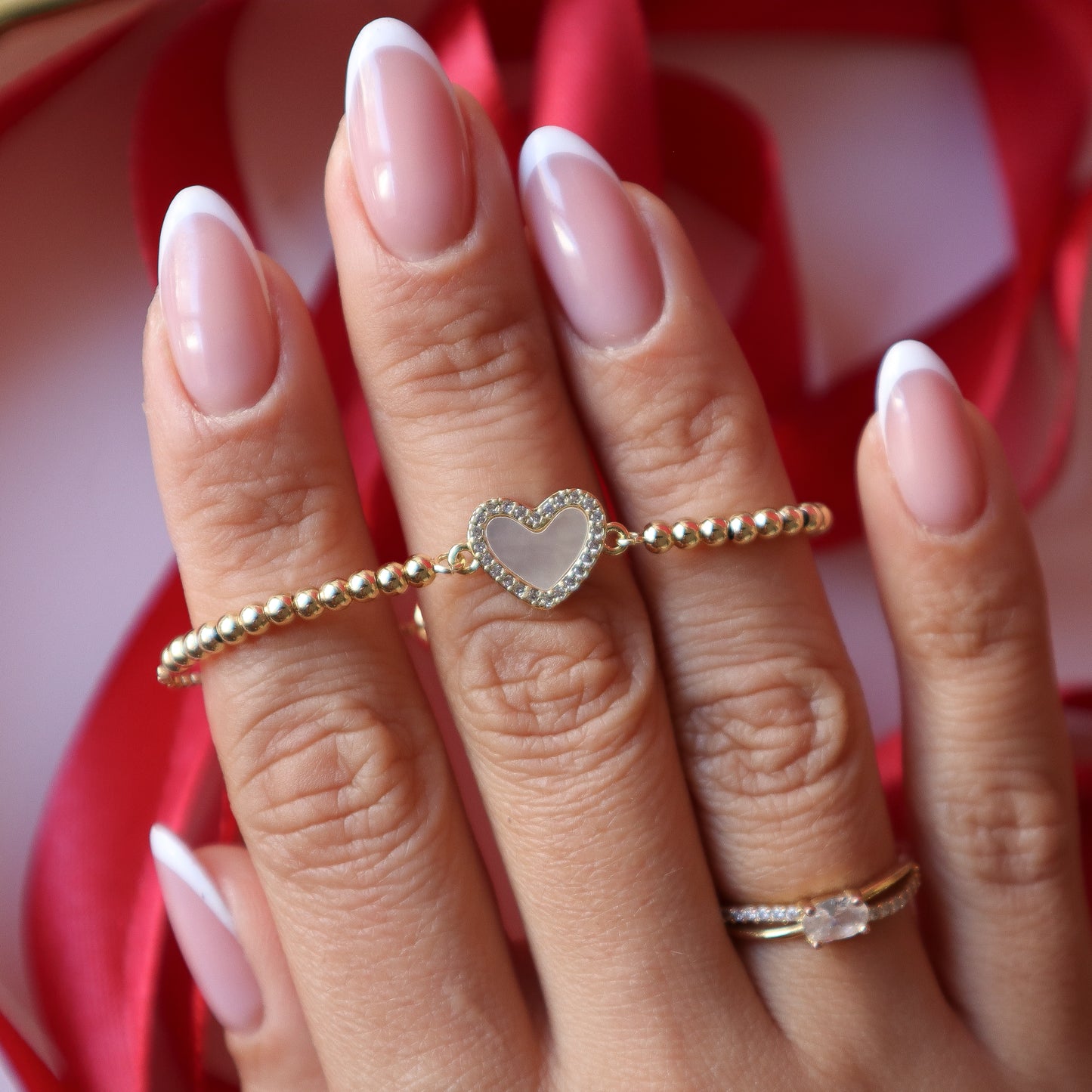 Brazalete amor nacarado