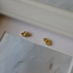 Aros topito doble corazon