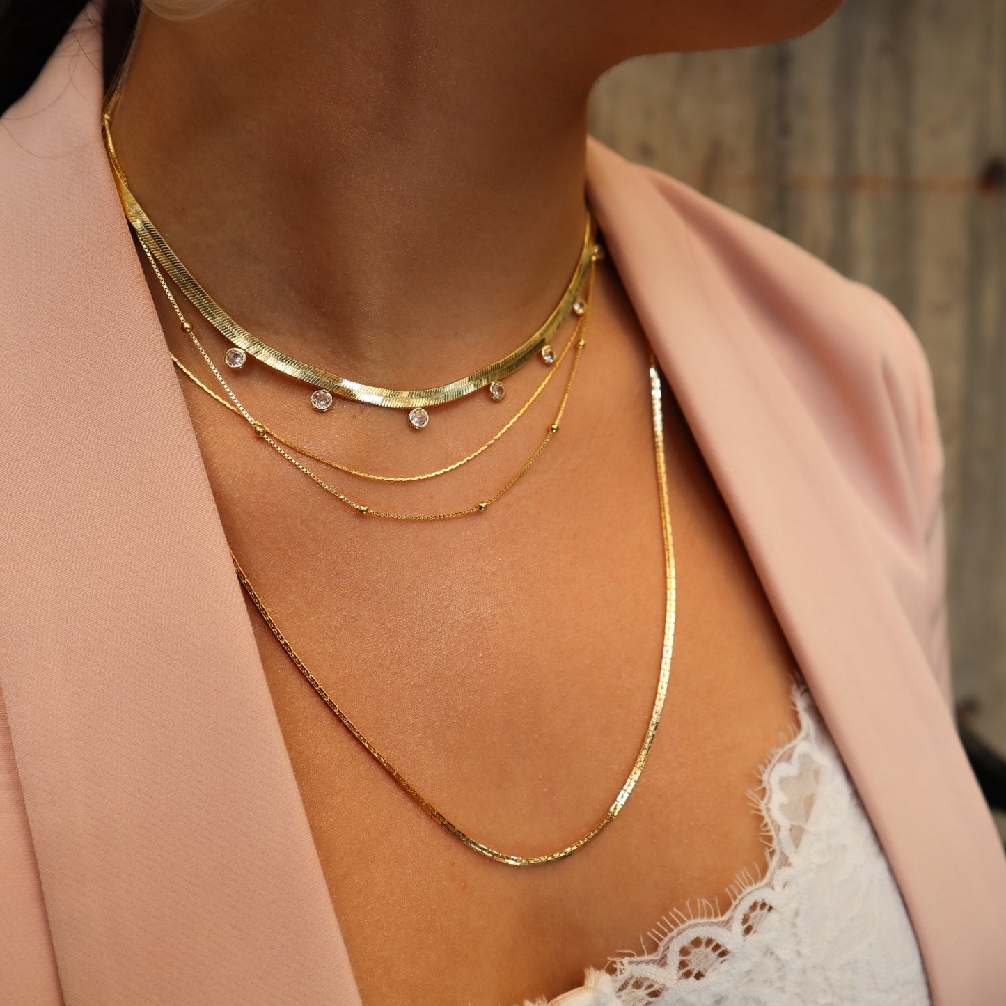 Collar cinta con circones